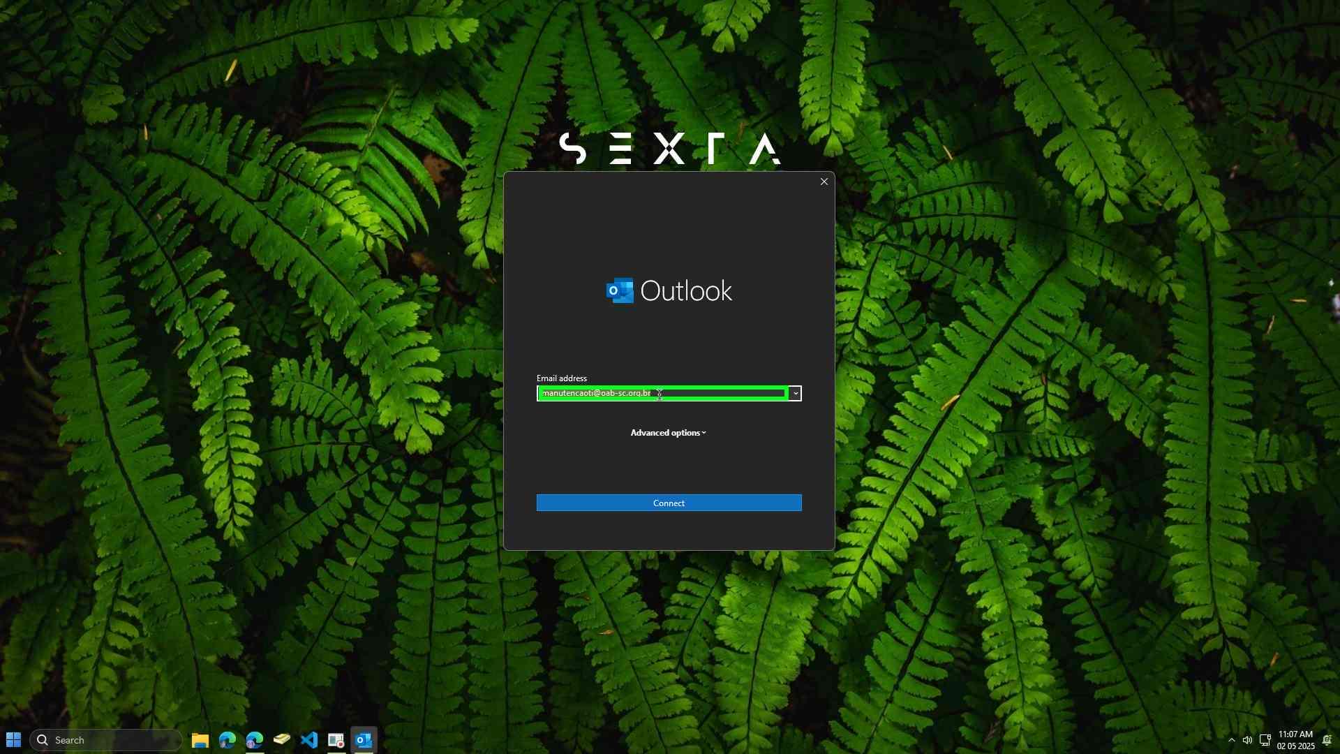 Digite seu endereço de e-mail completo da OAB-SC