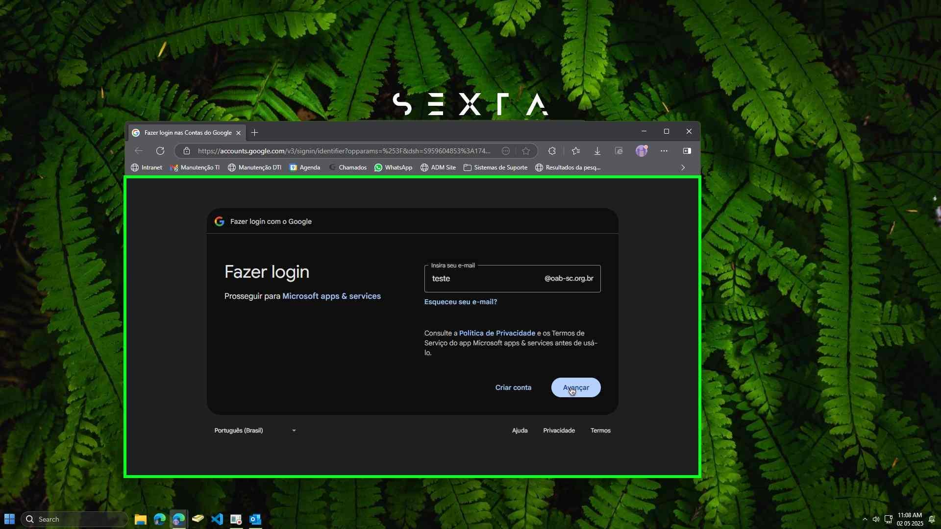 Confirmar e-mail Google